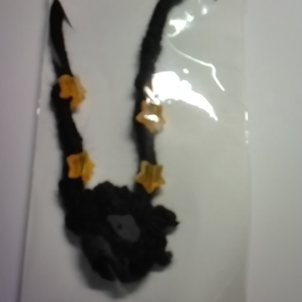 Lorena Espinoza Design Elegant Black Necklace with Gold Details